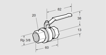 Кран шаровой запорный АКТ 10R50B G⅜" купить в компании ГАЗПРИБОР